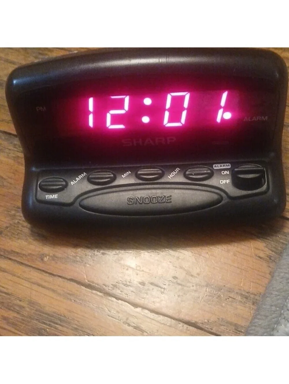 Sharp digital alarm
